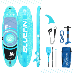 Bluefin SUP 10′8″ Aura FIT Stand Up Paddle Board Kit – Fitness & Yoga Paddle Board